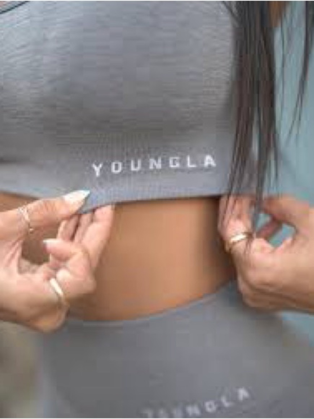 YoungLA for her Gray Core Seamless Sports Bra